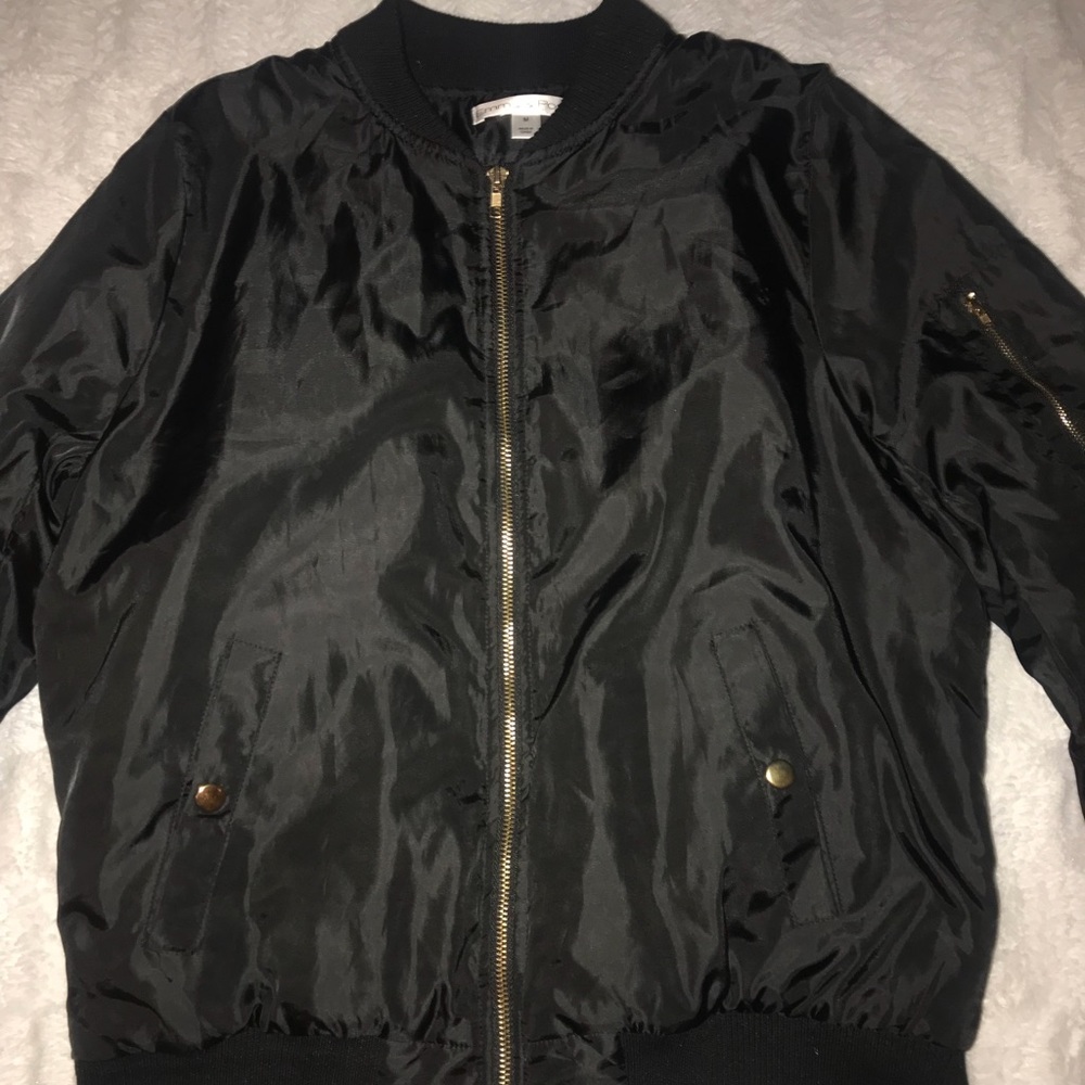 black bomber jacket